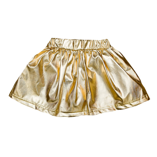 Gold Metallic Adult Skort