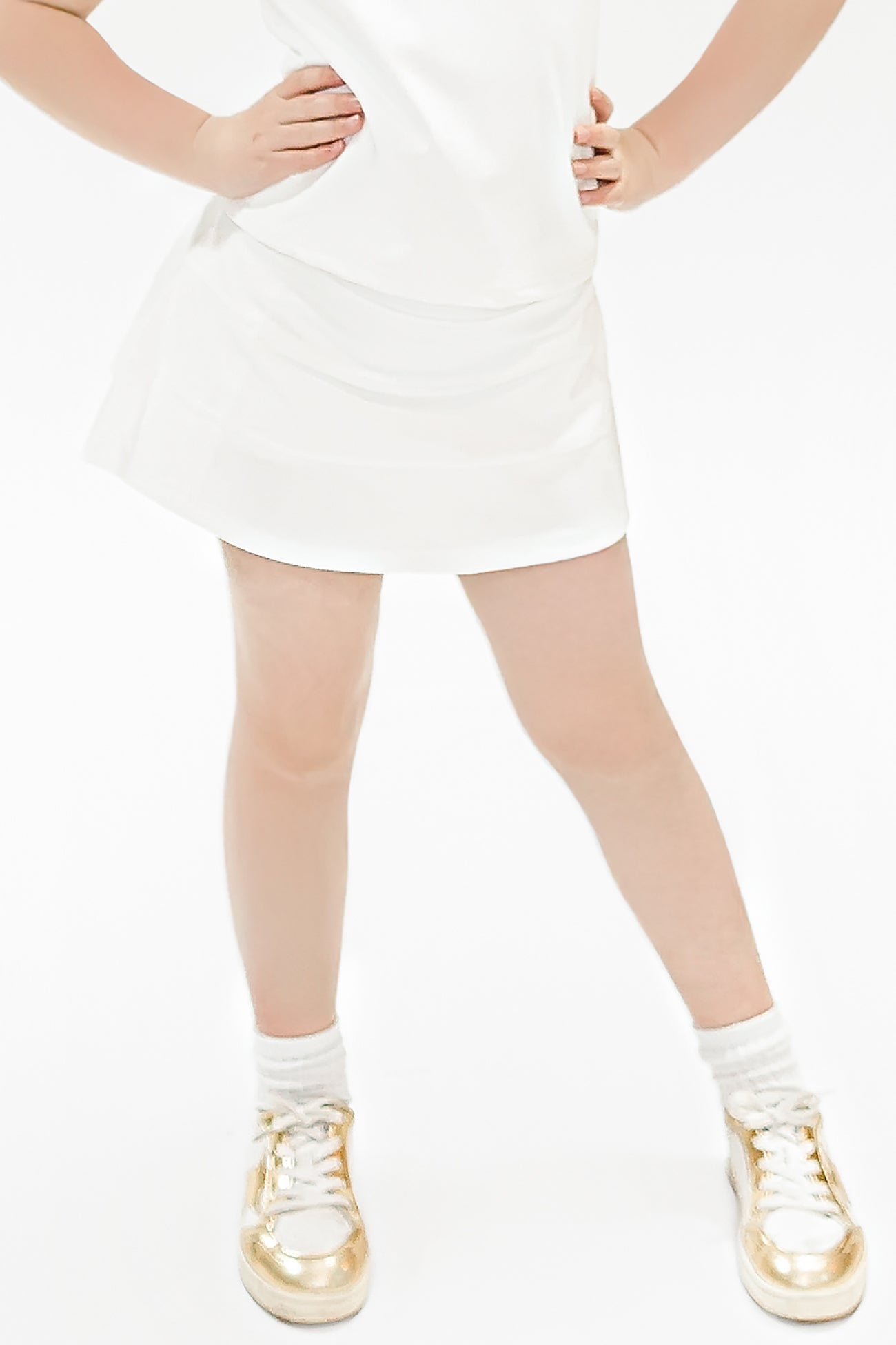 Kids' Tennis Skort - White
