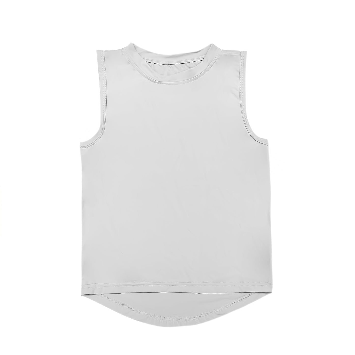 Gray High Low Kid Tank