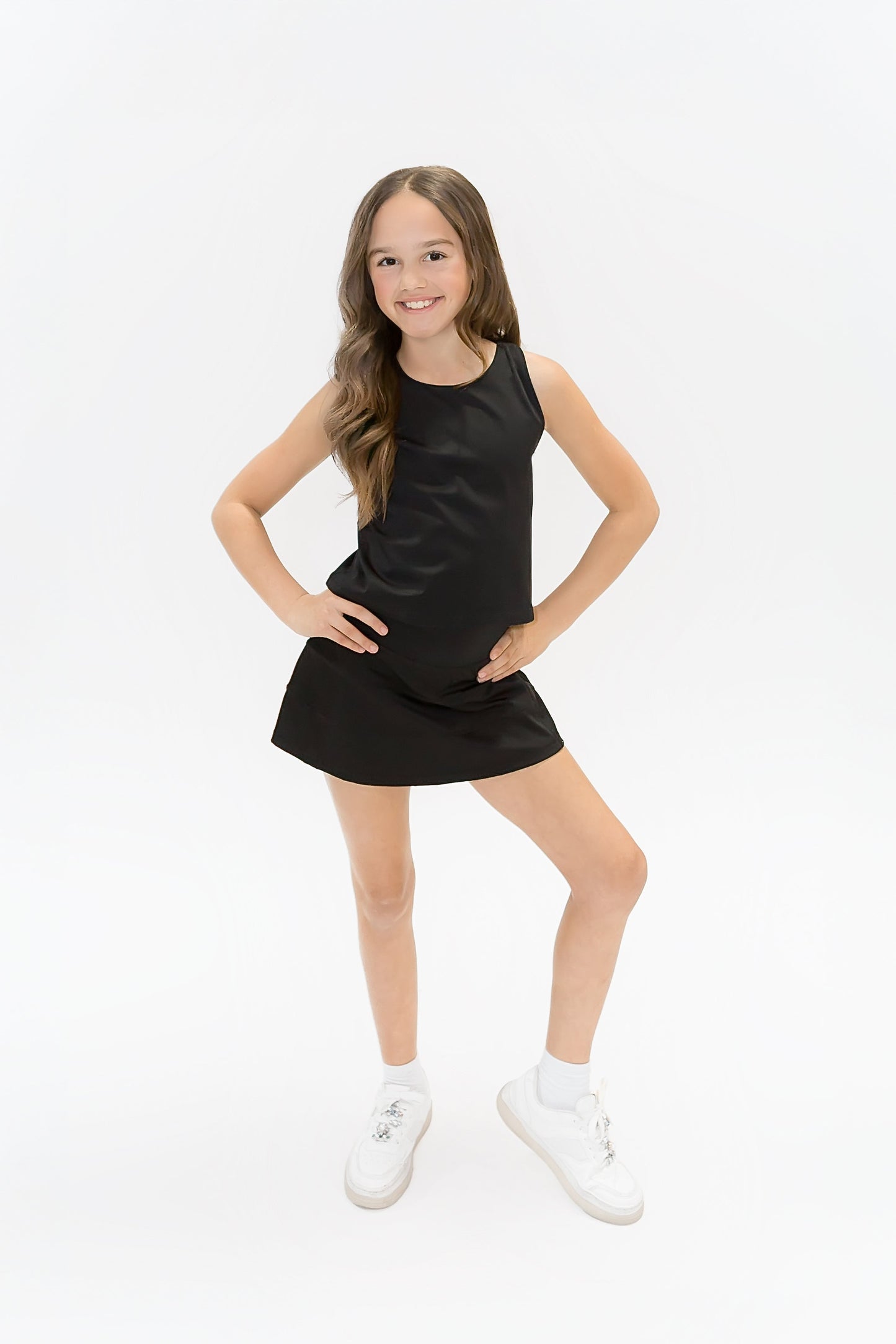 Kids' Tennis Skort - Black