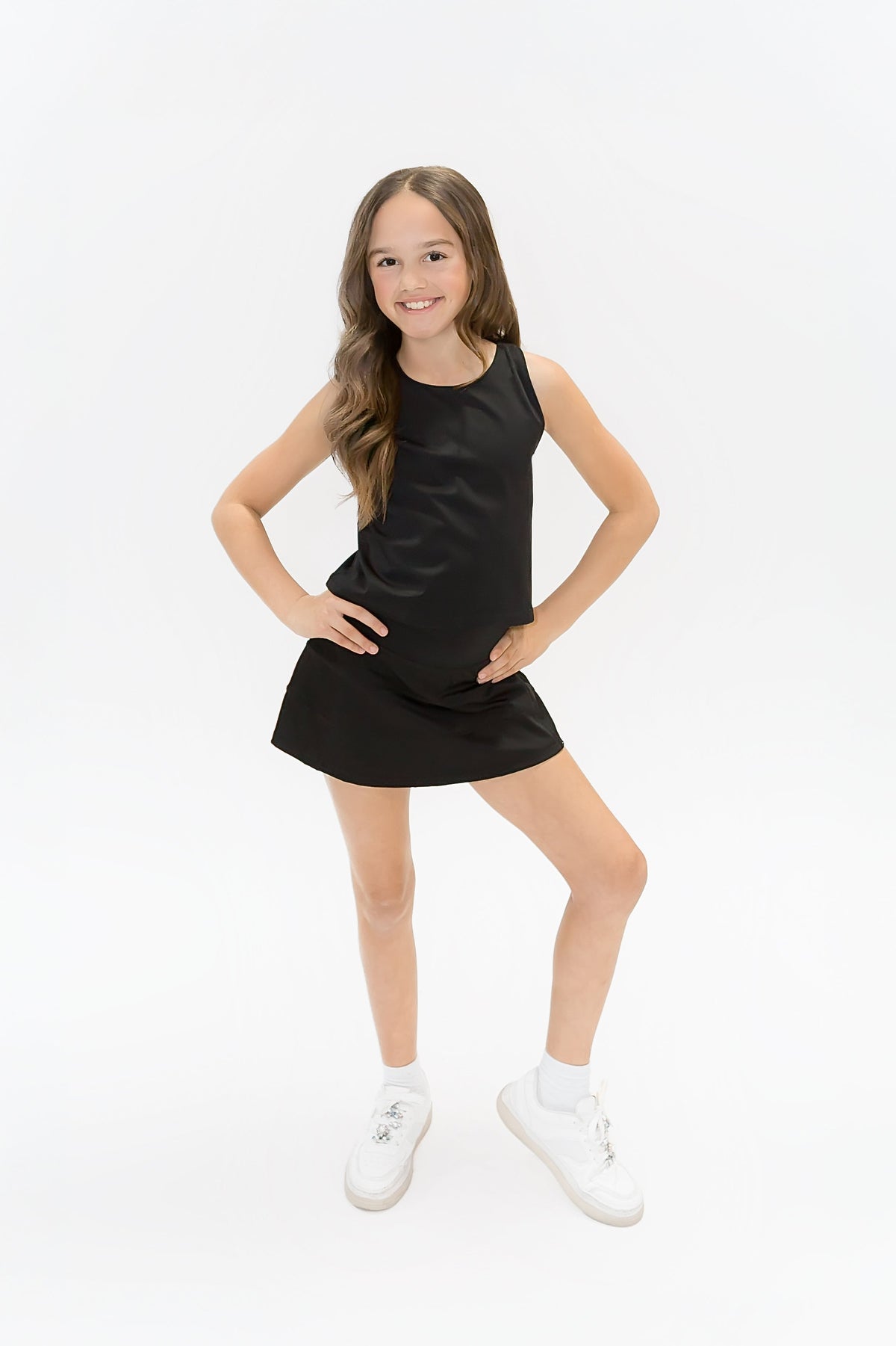 Kids' Tennis Skort - Black