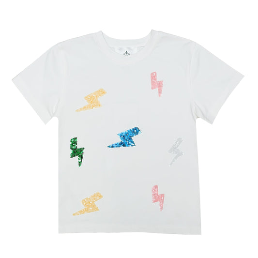 Lightning Bolt Sequin Kid Shirt