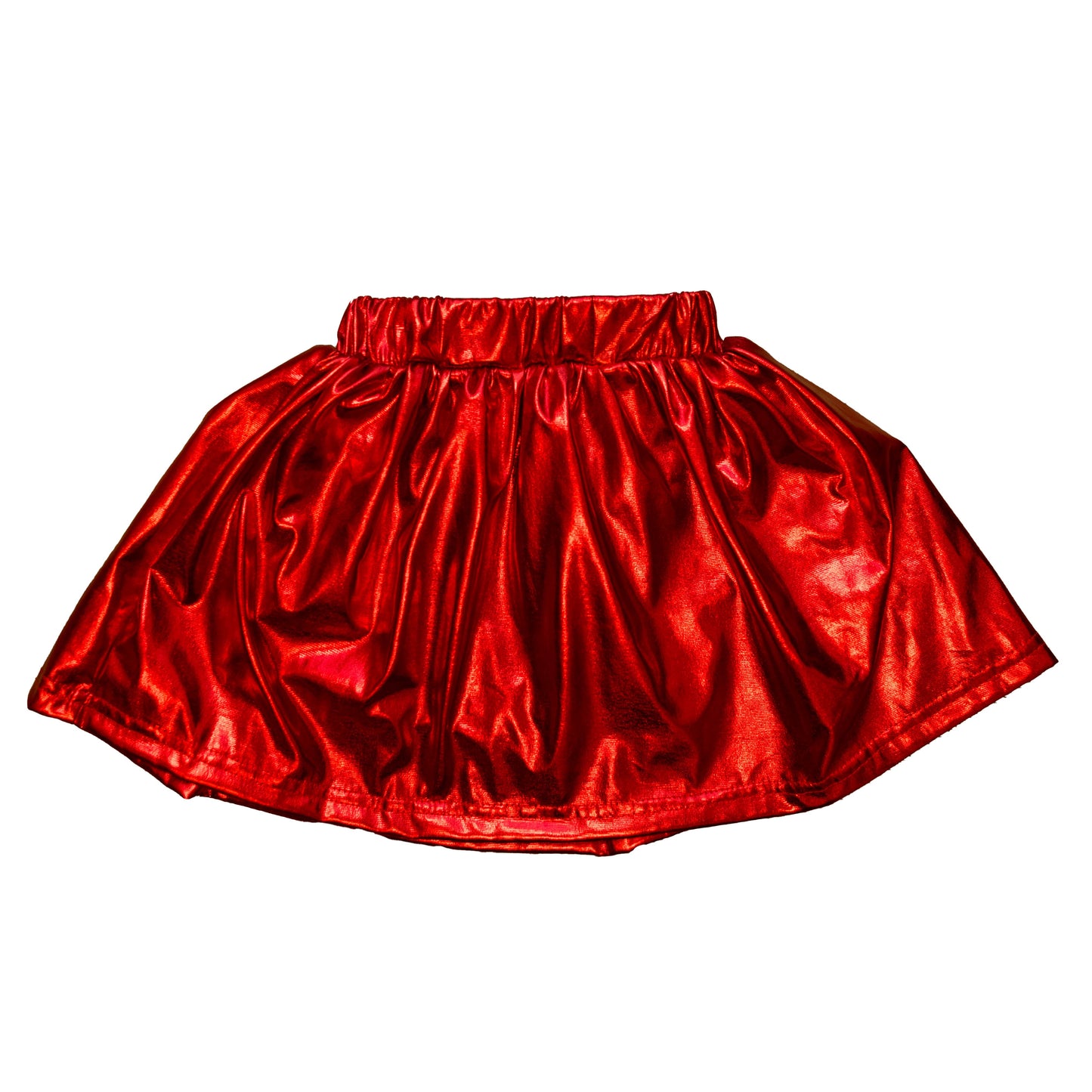 Kids' Metallic Skort - Red