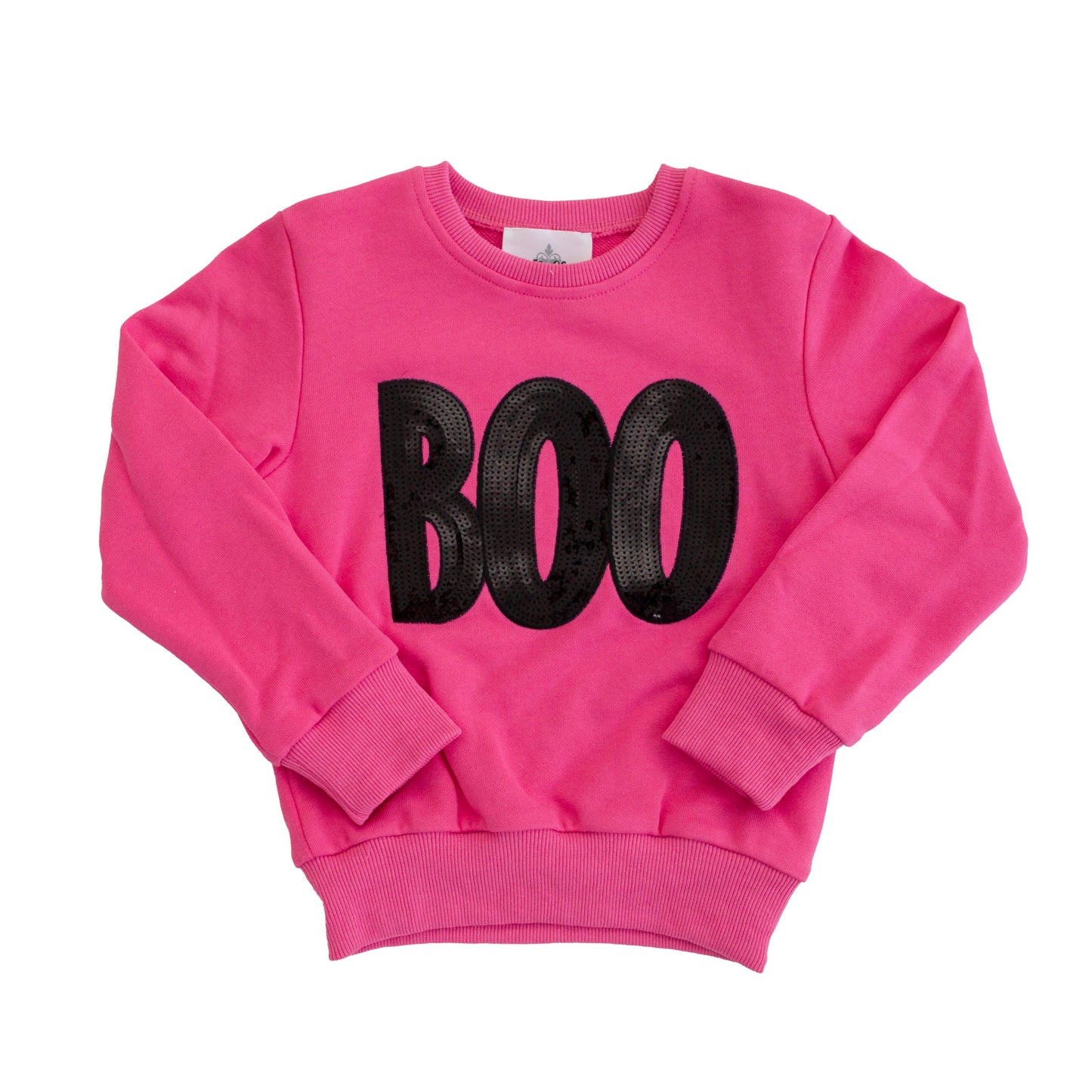 Hot Pink Boo Adult Sweatshirt