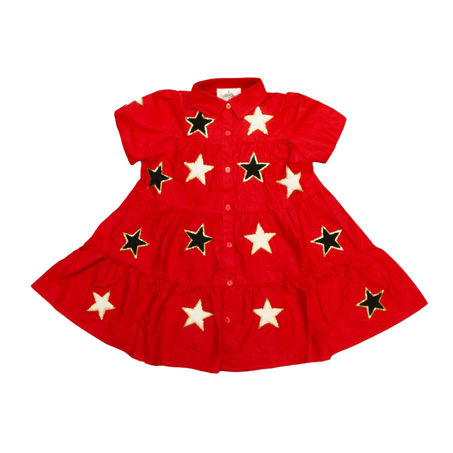 Red And Black Star Adult Dress