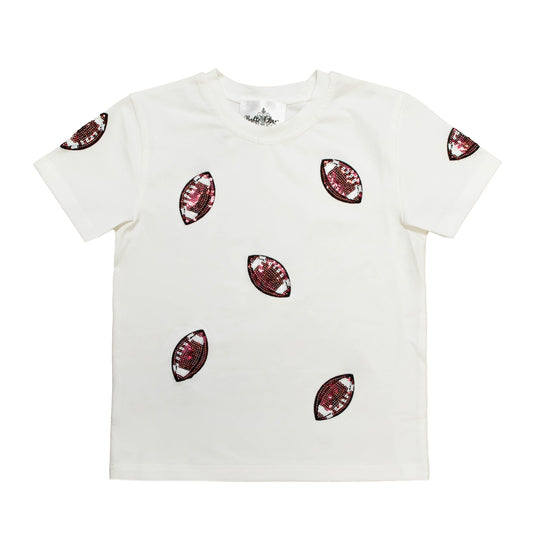 Maroon Football Kid Shirt