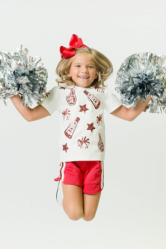 Red and White Cheer Shirt
