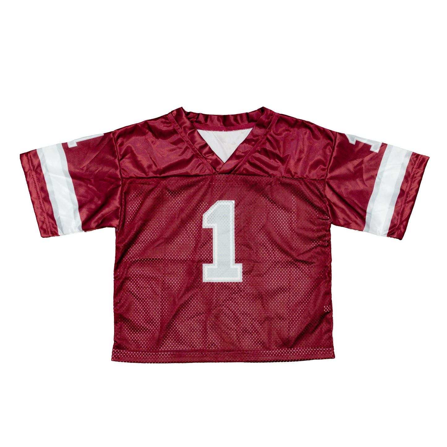 Kids' Maroon & White Football Jersey