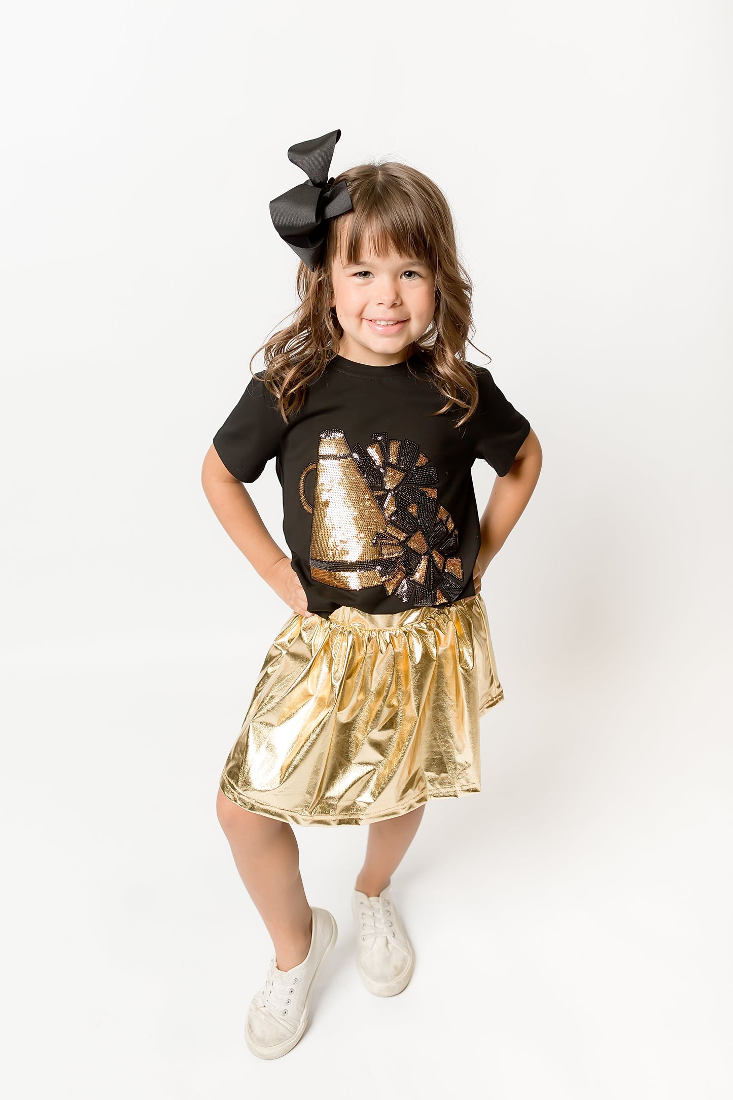 Kids' Megaphone Shirt - Black and Gold