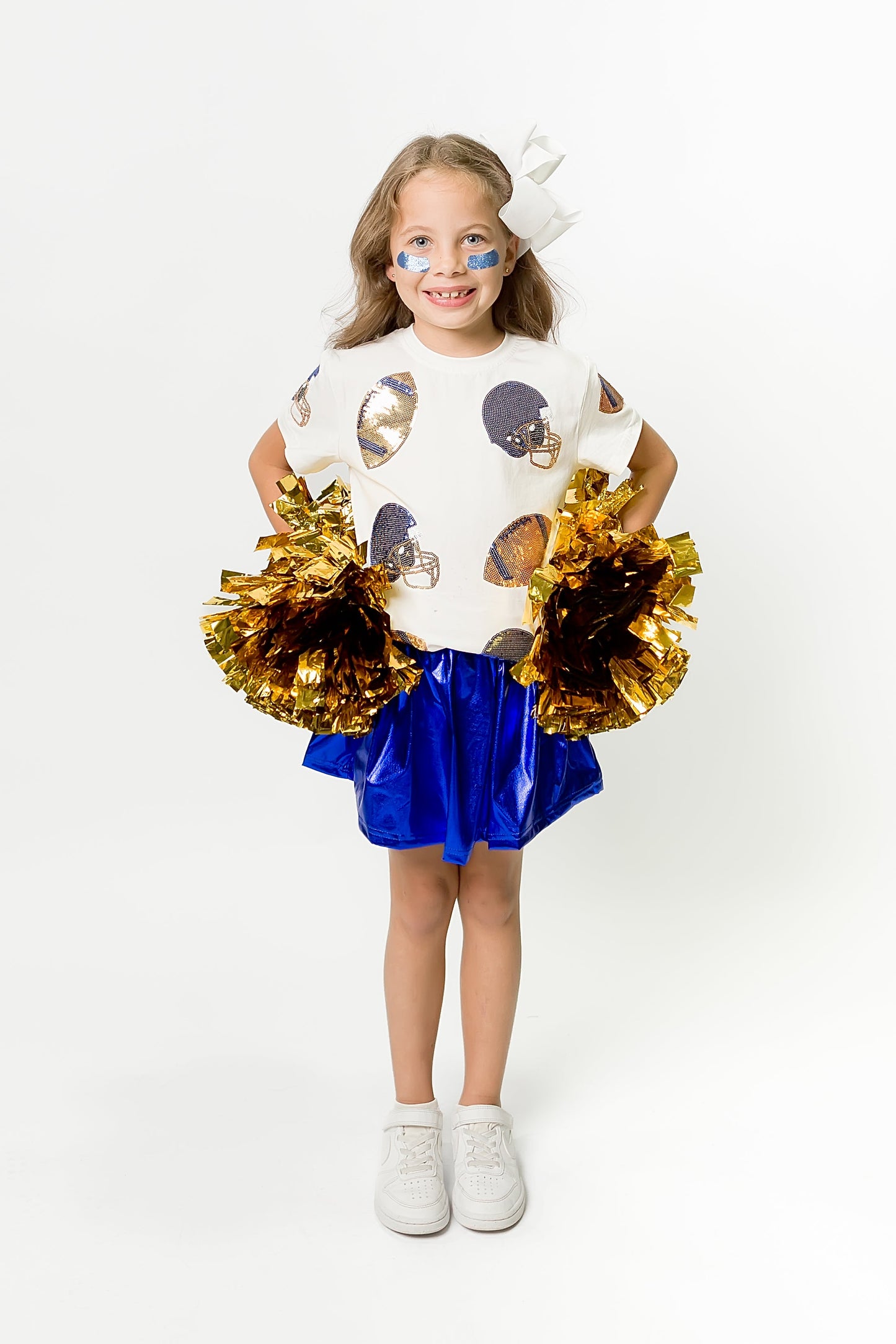 Kids' Football Fever T-Shirt - Royal Blue and Gold