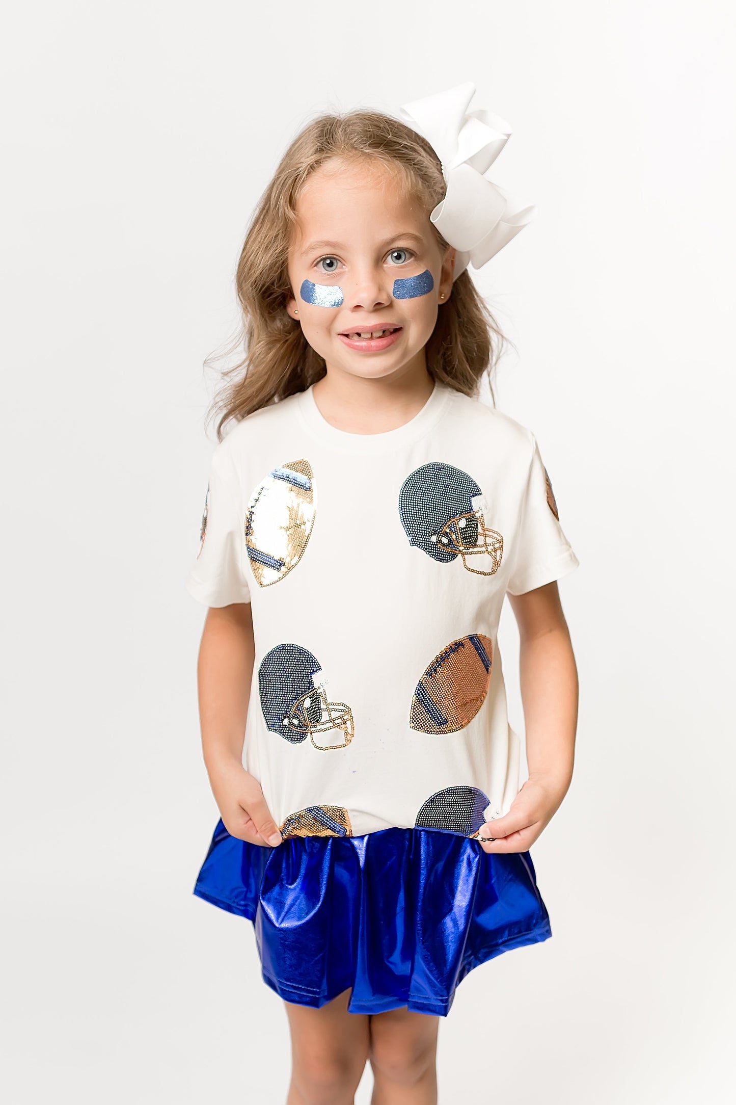 Kids' Football Fever T-Shirt - Royal Blue and Gold