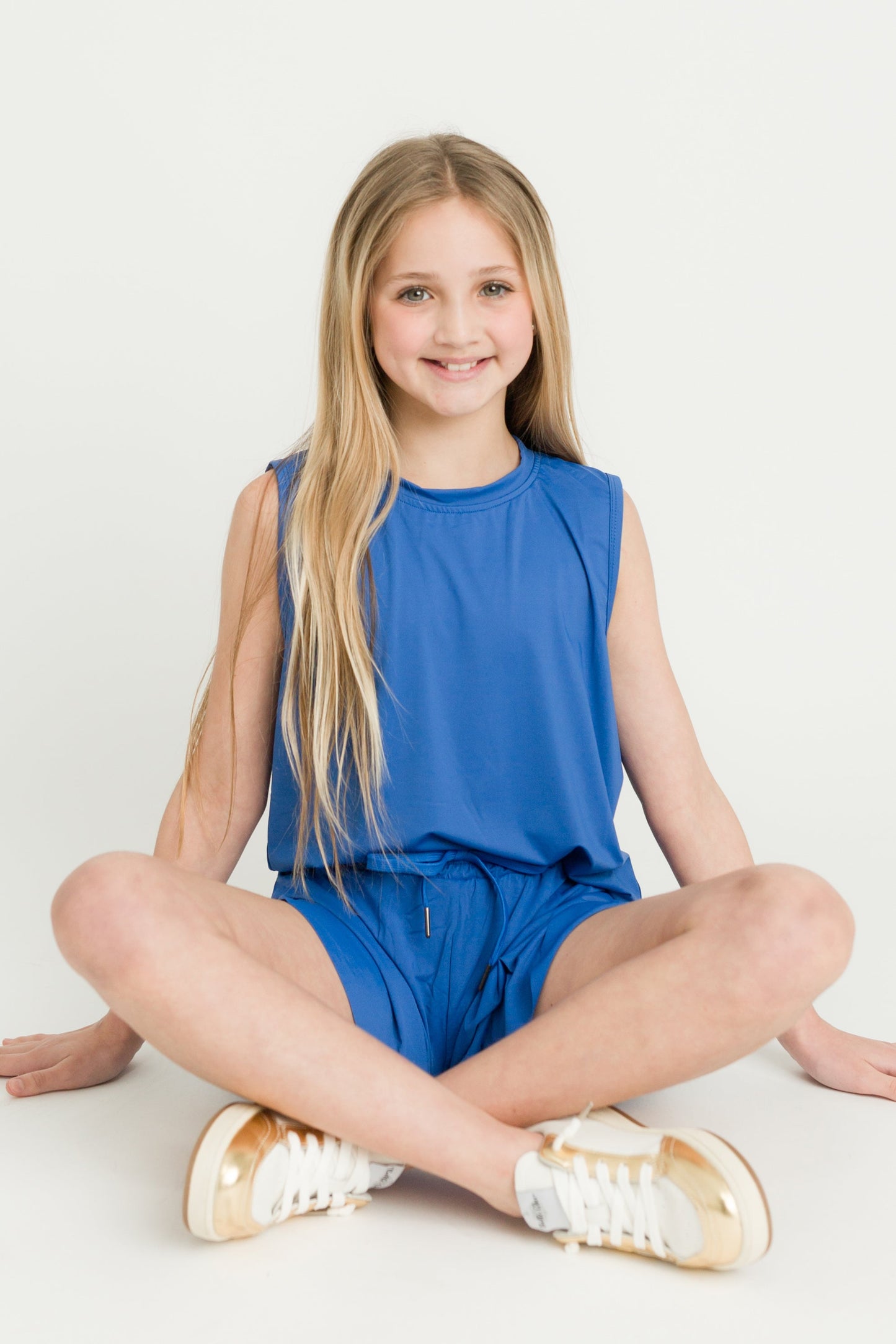 Kids' Royal Blue High-Low Tank