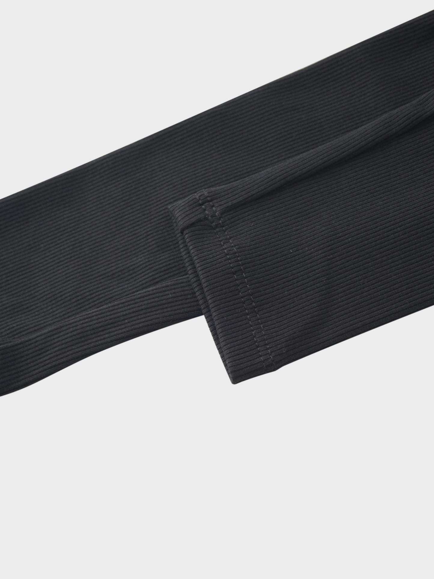 Crossover Thin Ribbed Pajama - Black