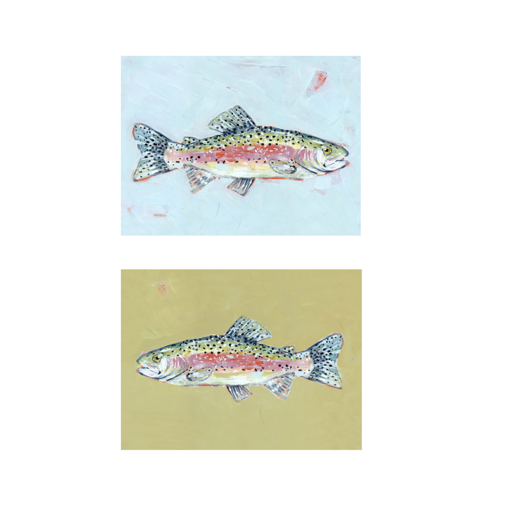 Chasing Rainbows Trout Fish Fine Art Print