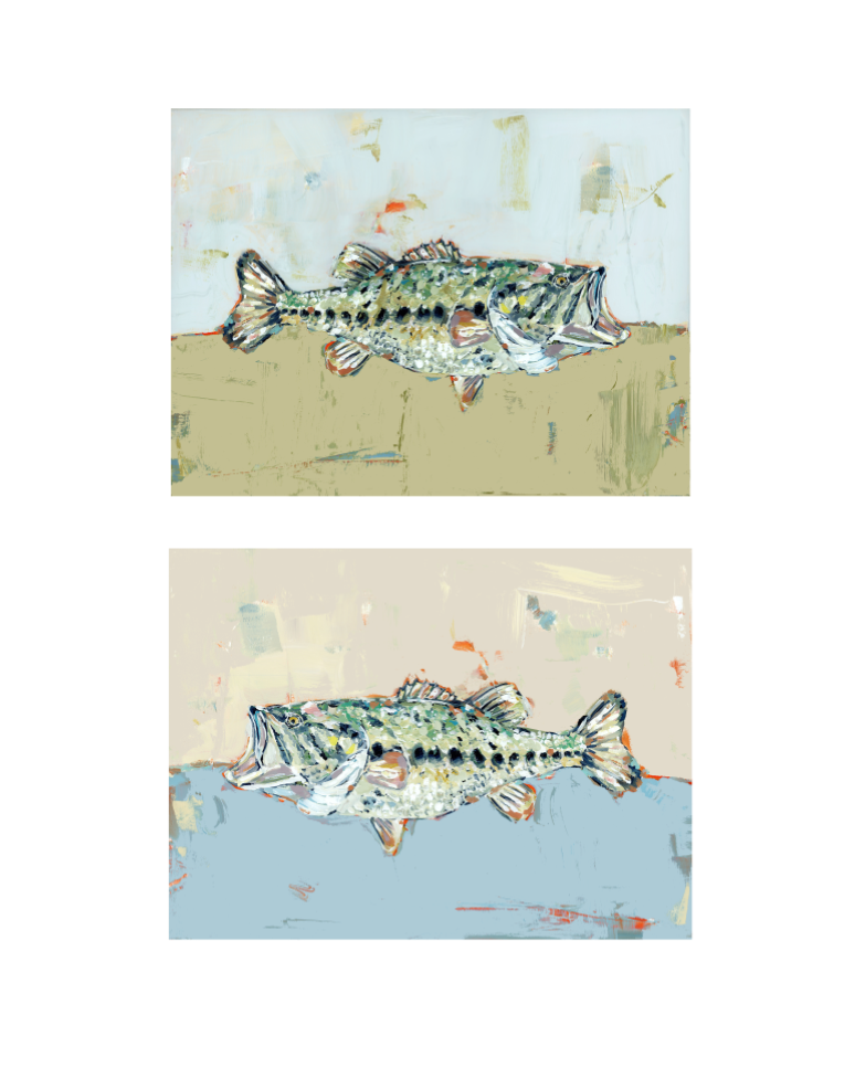 Gone Fishing Bass Fish Fine Art Print