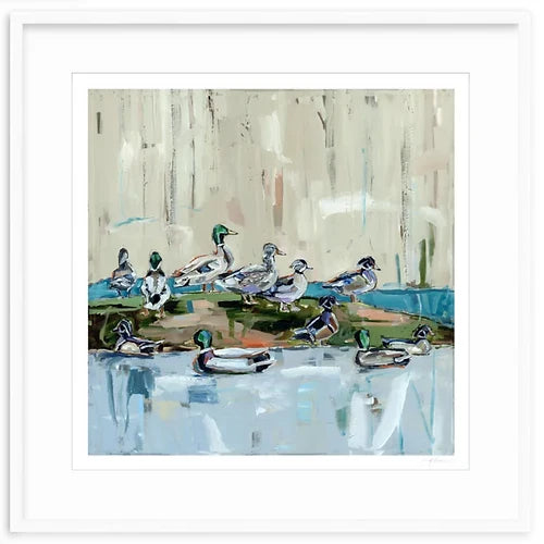 Mound Party Ducks Fine Art Print