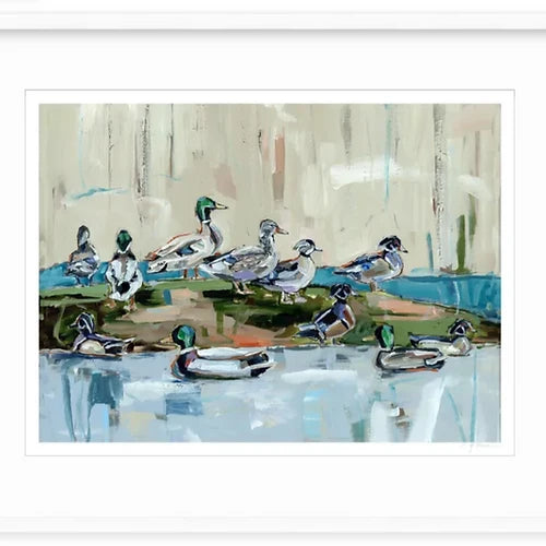 Mound Party Ducks Fine Art Print