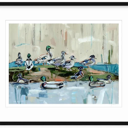 Mound Party Ducks Fine Art Print