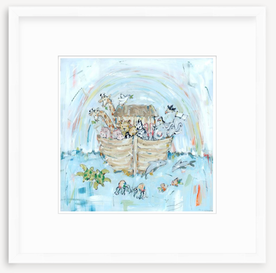 Noah's ark III Nursery Fine Art Print