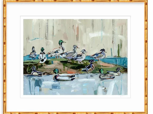 Mound Party Ducks Fine Art Print
