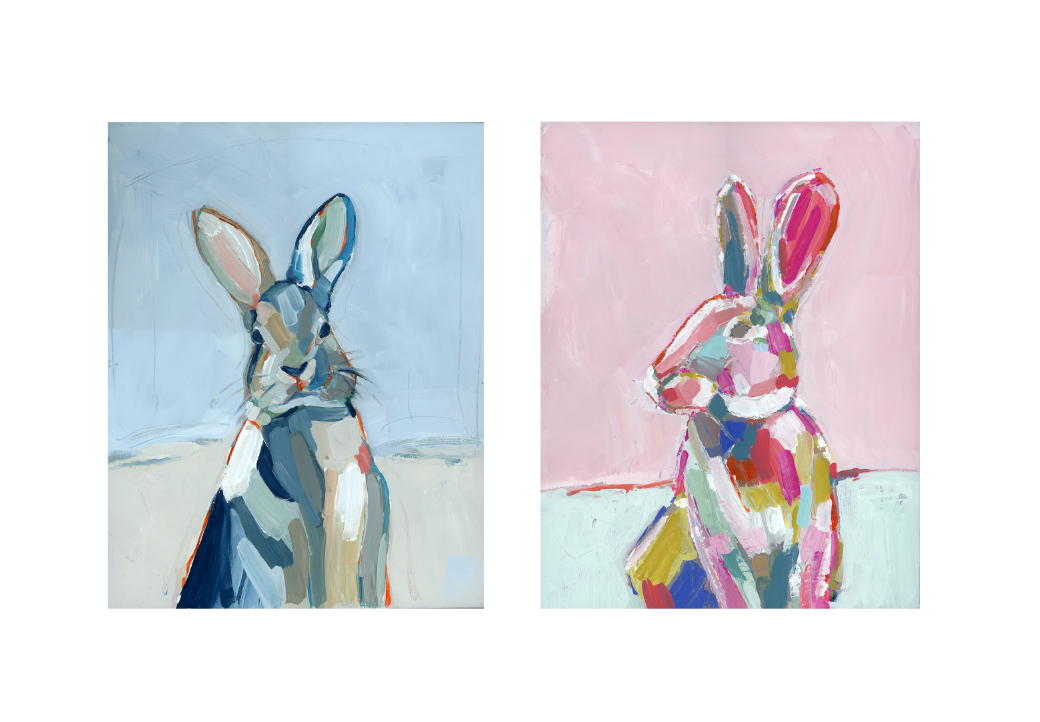 Hippity Hops Bunnies Fine Art Prints