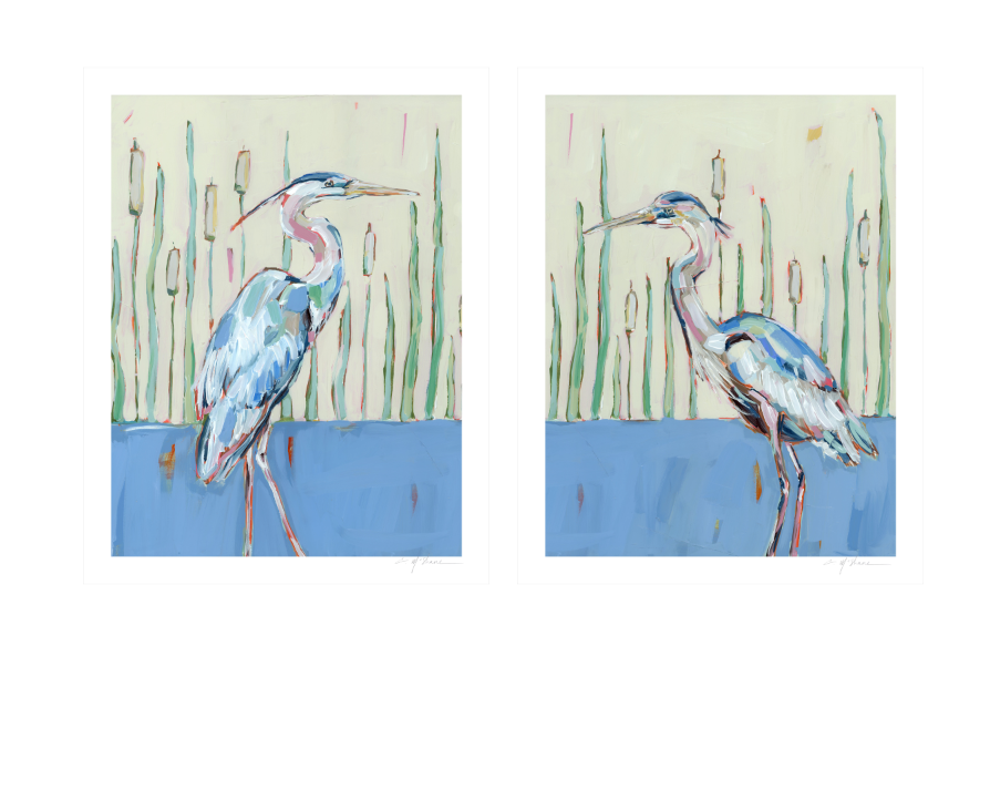 Blue Herons Fine Art Print