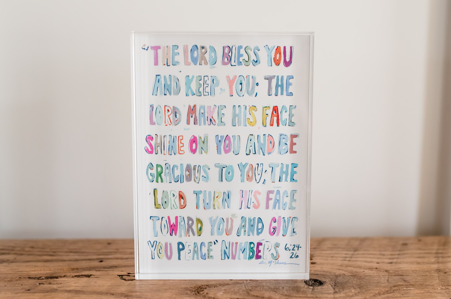 Numbers 6:24-26 Bible Verse Acrylic Tabletop Art