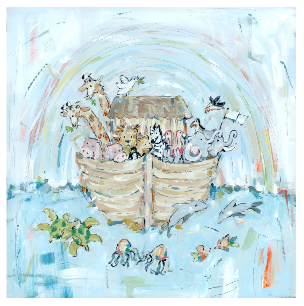 Noah's ark III Nursery Fine Art Print