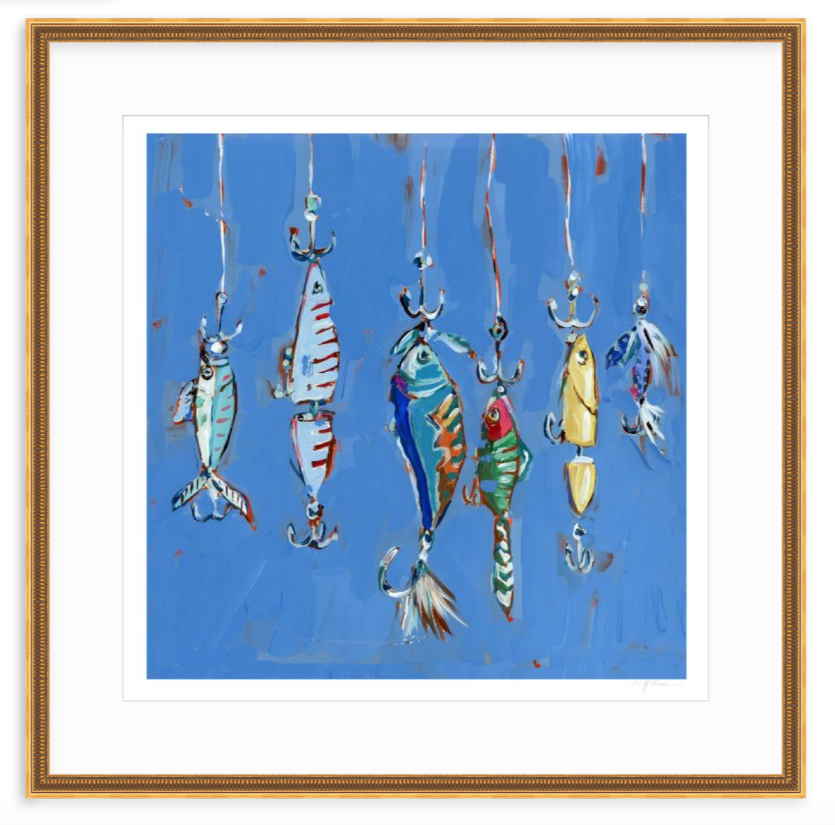 Hooked On You Fish Lures Fine Art Print