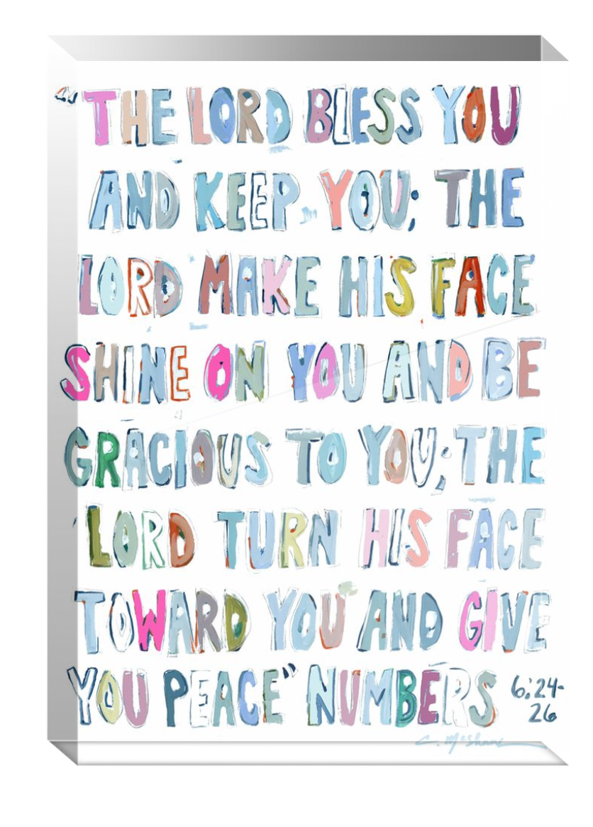 Numbers 6:24-26 Bible Verse Acrylic Tabletop Art