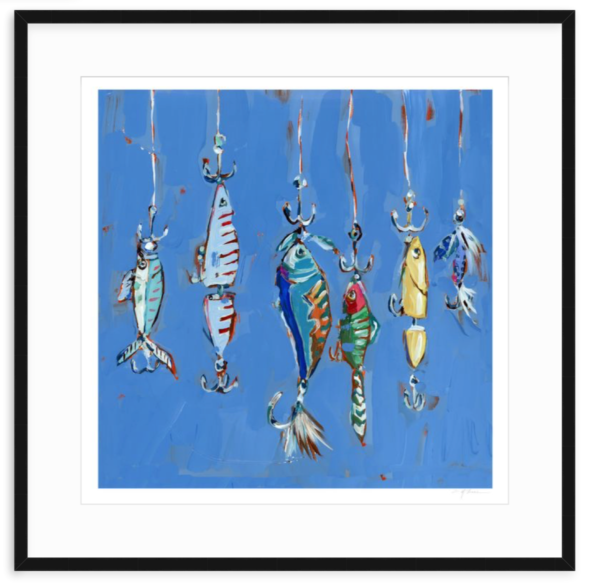 Hooked On You Fish Lures Fine Art Print