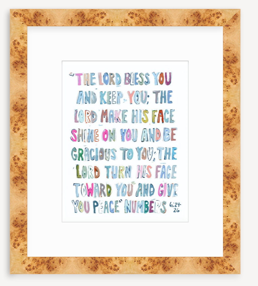 Numbers 6: 24-26 Pink Bible Verse Fine Art Print