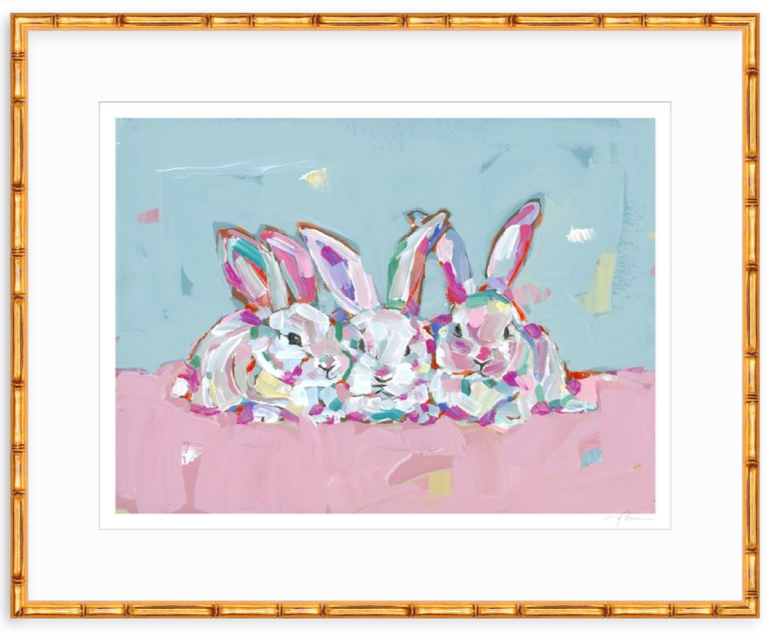 Hip Hap Hop Bunnies Fine Art Print