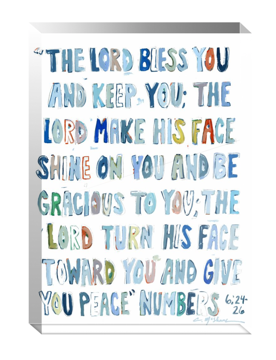 Numbers 6:24-26 Bible Verse Acrylic Tabletop Art