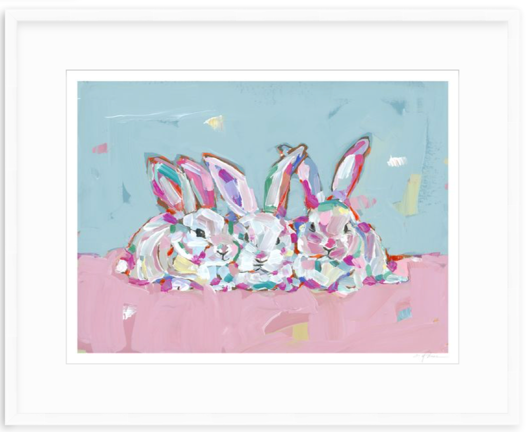 Hip Hap Hop Bunnies Fine Art Print