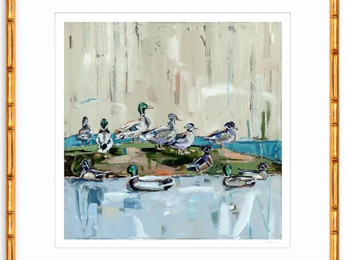 Mound Party Ducks Fine Art Print