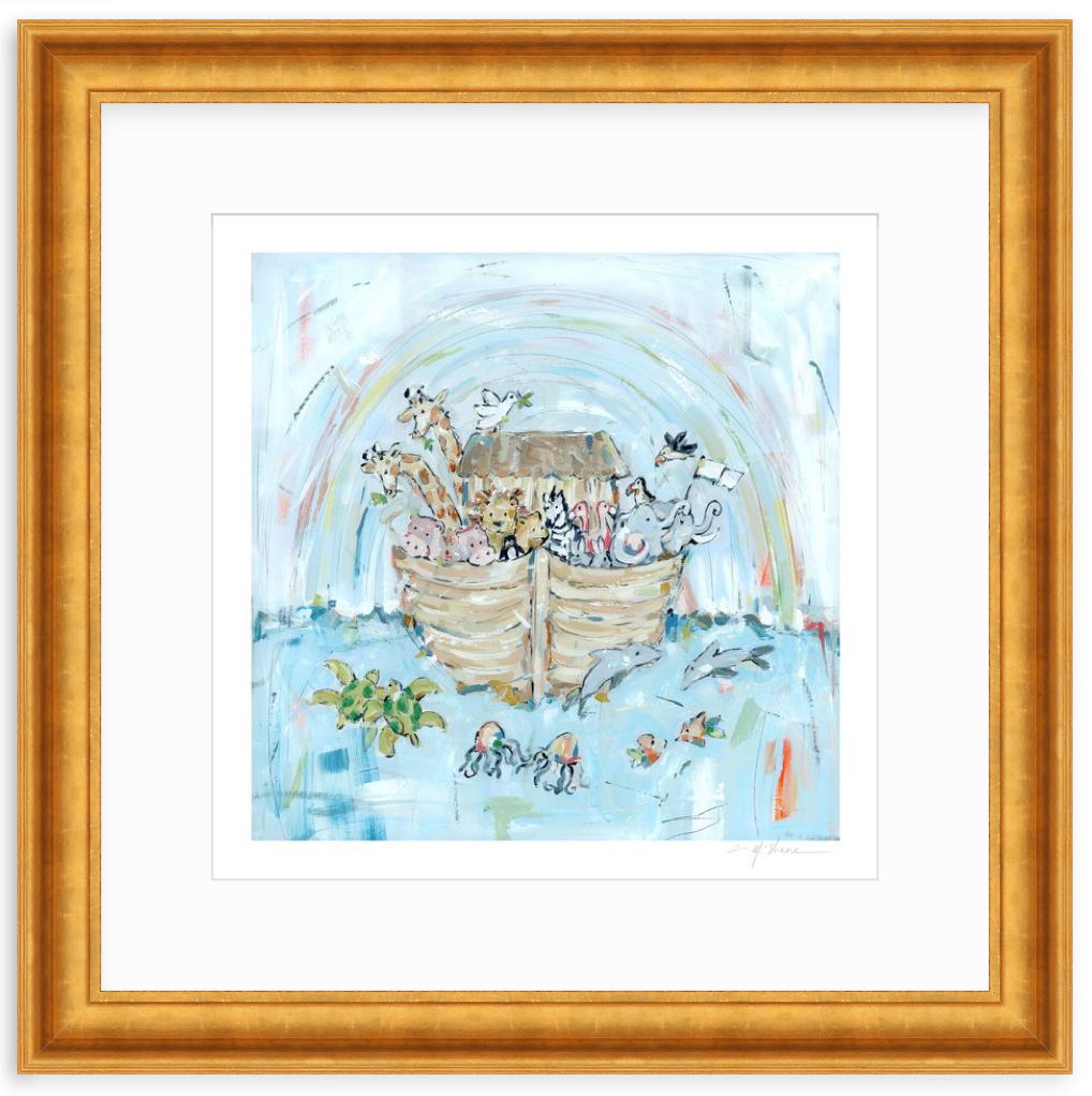 Noah's ark III Nursery Fine Art Print