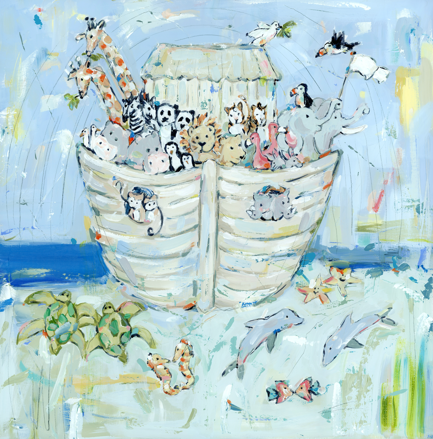 Noah's ark IV Nursery Fine Art Print