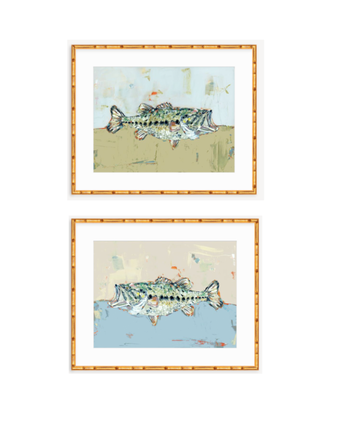 Gone Fishing Bass Fish Fine Art Print