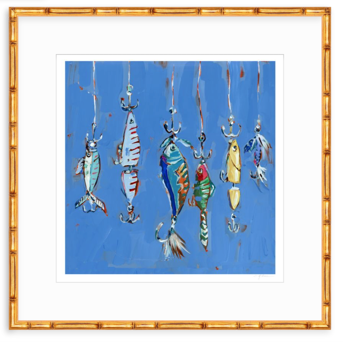 Hooked On You Fish Lures Fine Art Print