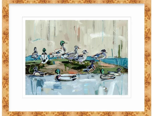 Mound Party Ducks Fine Art Print
