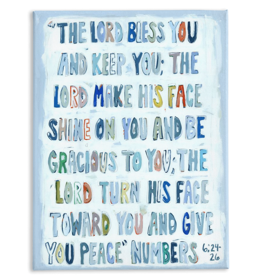 Numbers 6:24-26 on canvas