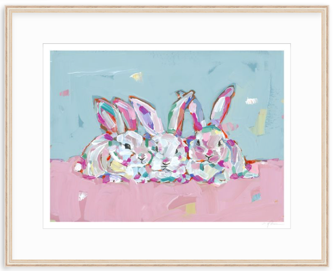 Hip Hap Hop Bunnies Fine Art Print