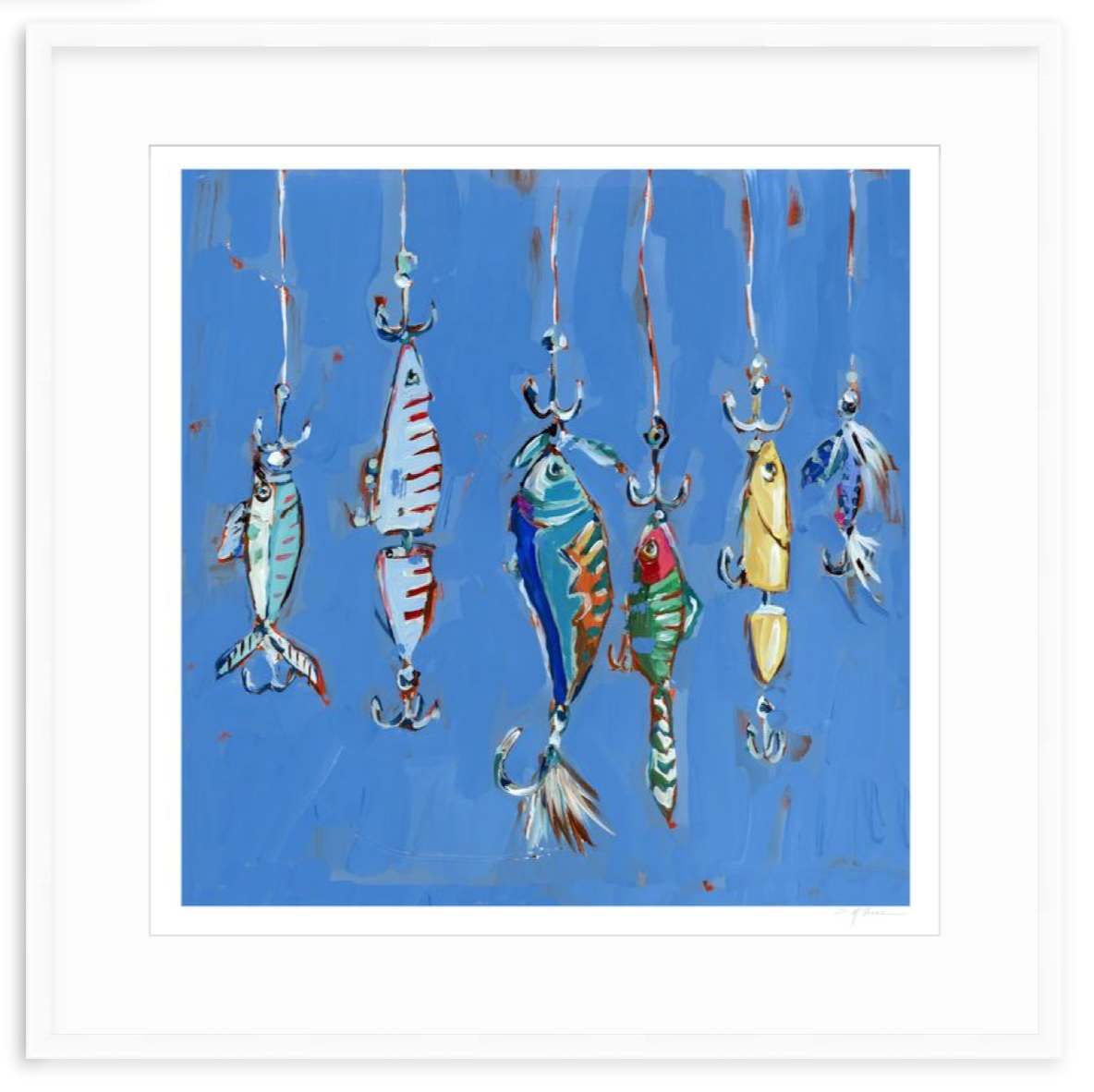 Hooked On You Fish Lures Fine Art Print