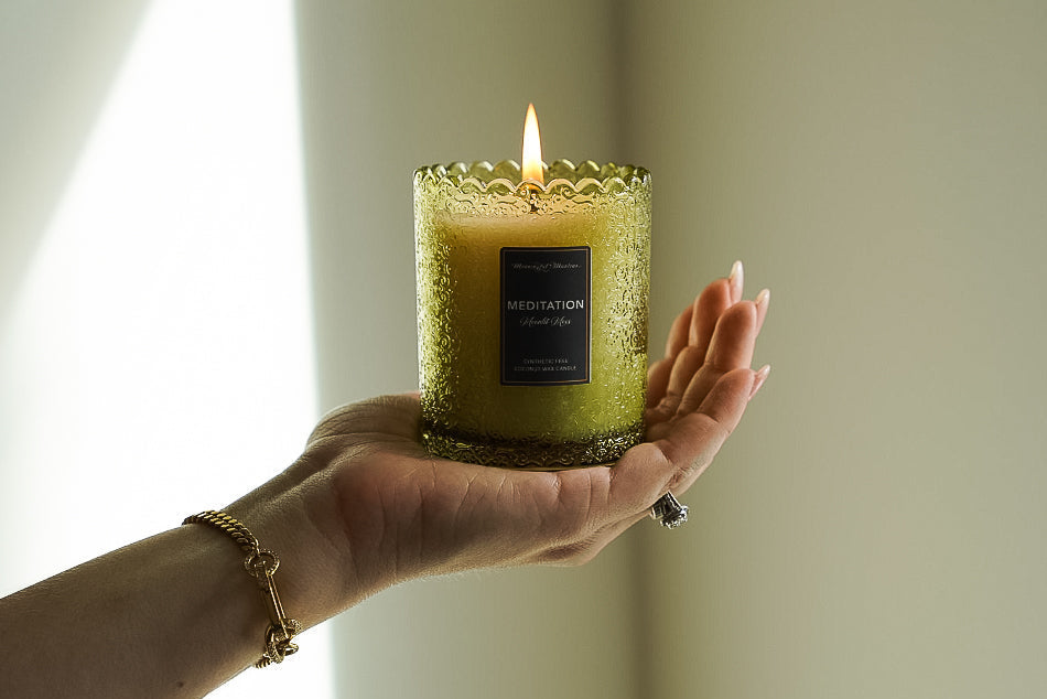 Meditation Moonlit Moss Natural Candle 8oz Kaia Collection