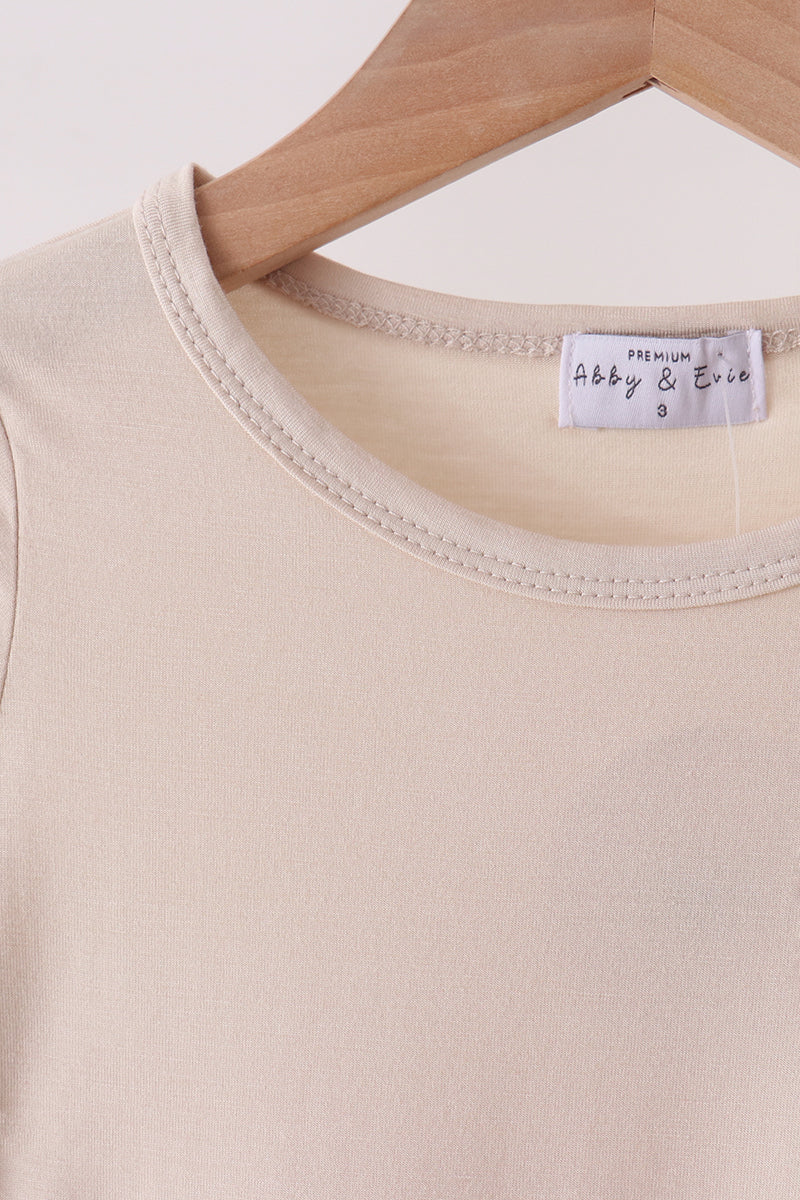 Beige bamboo pajama set