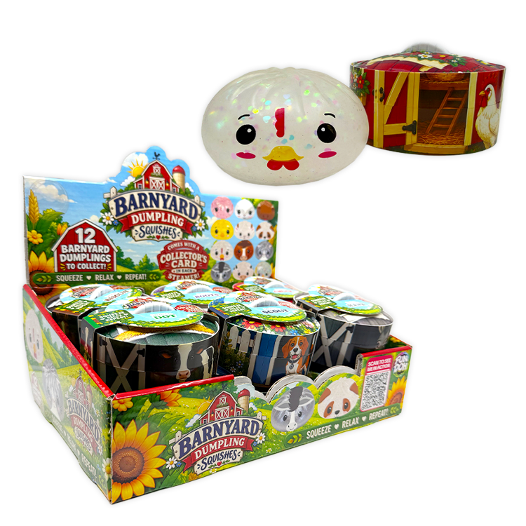 Fun Doh Farm Barnyard Dumpling Squishy Toys – Choose Your Animal