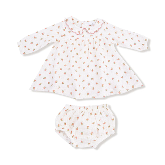 Long Sleeve Petal Collar Dress and Bloomer