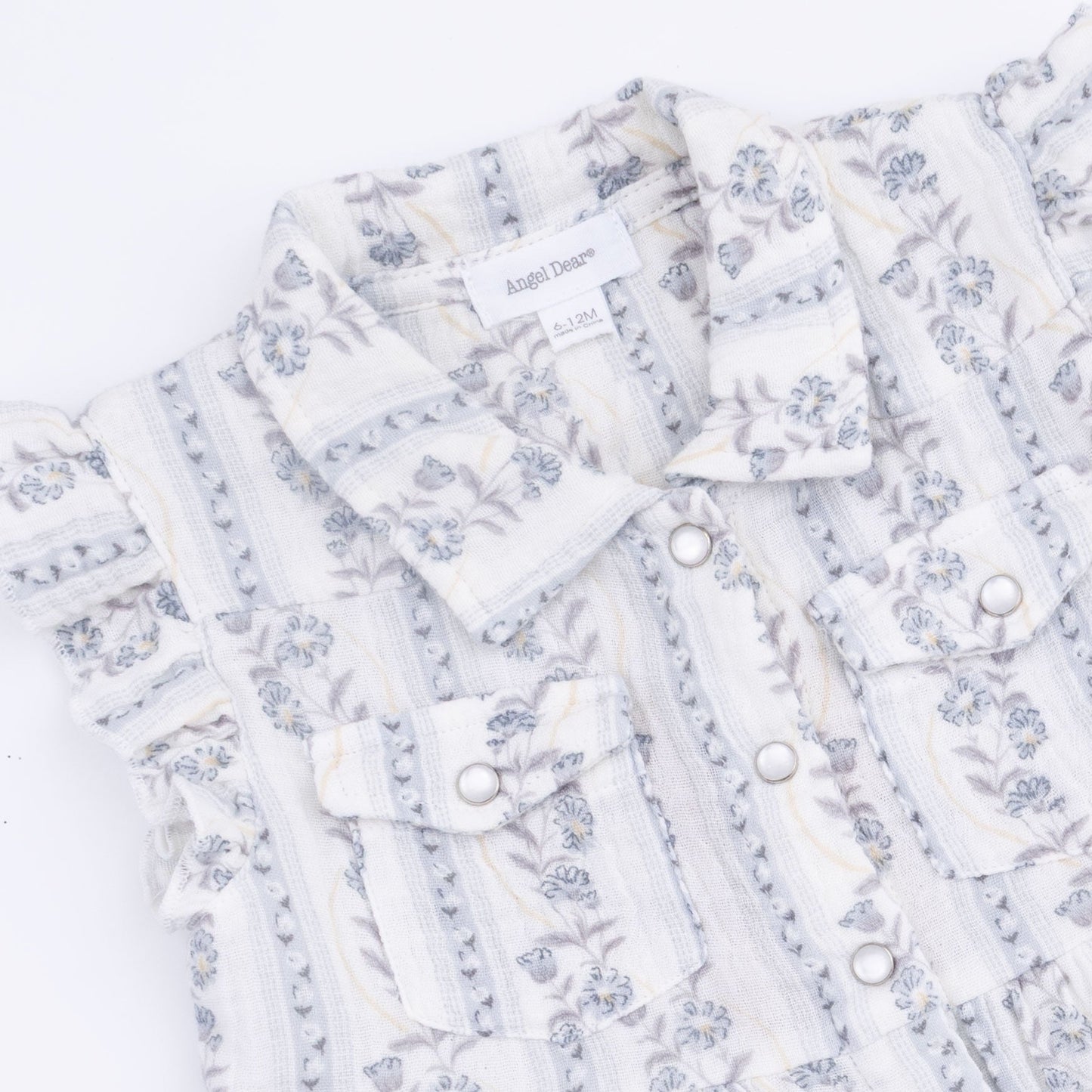 Kimberly Floral Stripe - Western Pearl Snap Dress & Bloomer