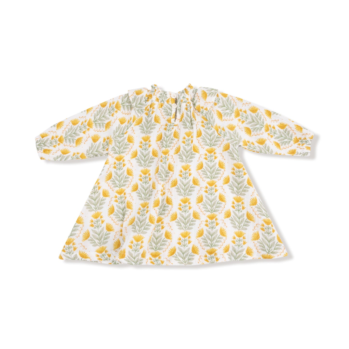 Winter Dandelions - Long Sleeve Ruffle Dress + Bloomer